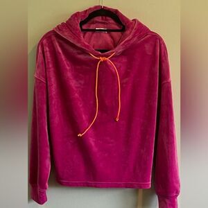 UGG Pink Velour Belden Hoodie Size Large